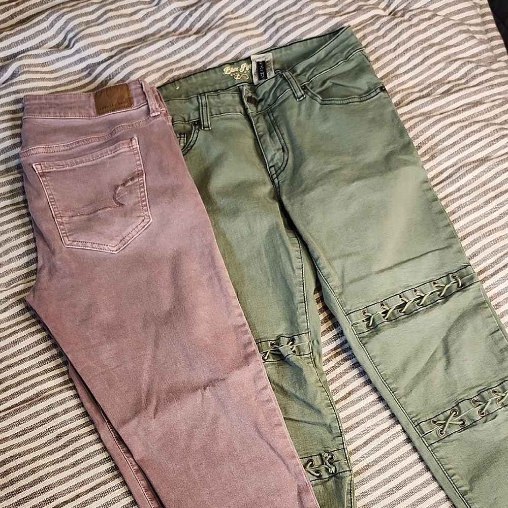 AE And Lace Up Jeans Lot